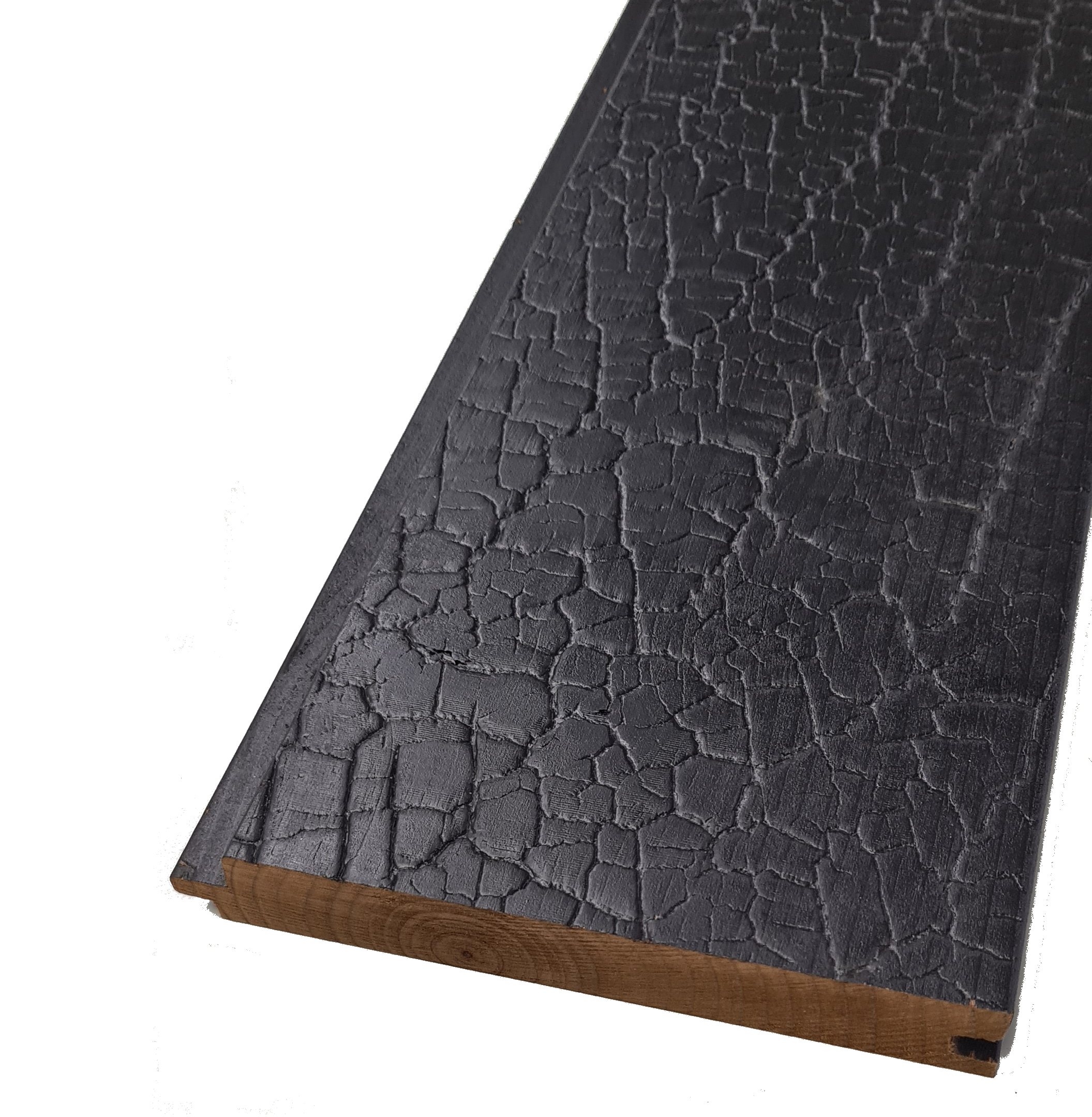 Thermowood grenen planchet 20x130mm gebrande look, zwart (7,7)